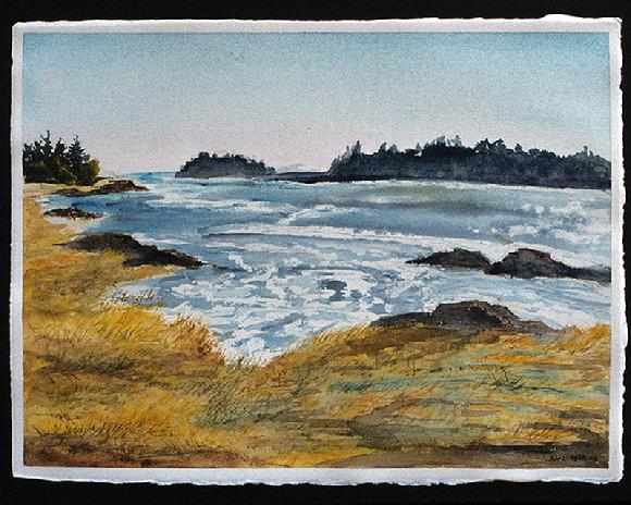autumn marsh Georgetown watercolor by Sarah Laurence
