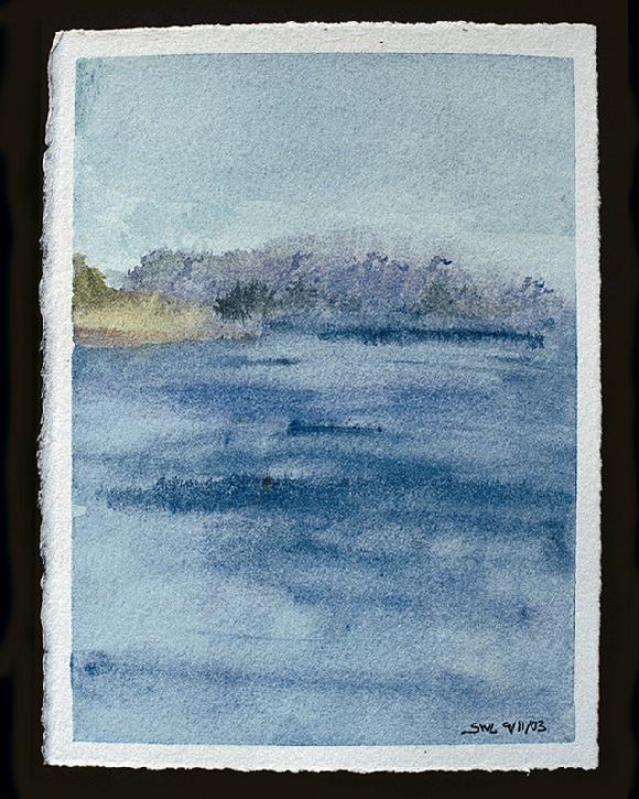 Harpswell watercolor by Sarah Laurence